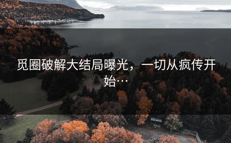 觅圈破解大结局曝光，一切从疯传开始…