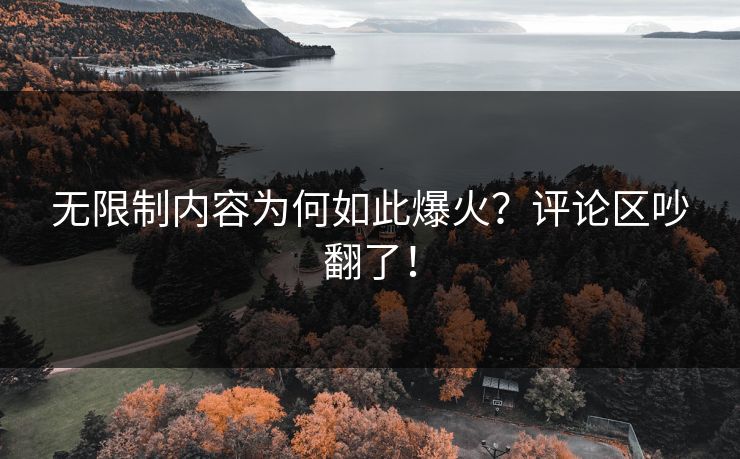 无限制内容为何如此爆火？评论区吵翻了！