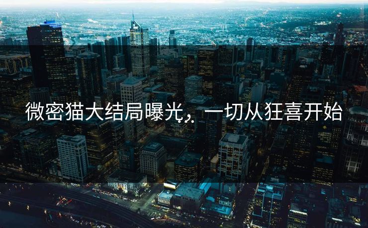 微密猫大结局曝光，一切从狂喜开始…