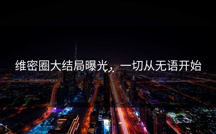 维密圈大结局曝光，一切从无语开始…
